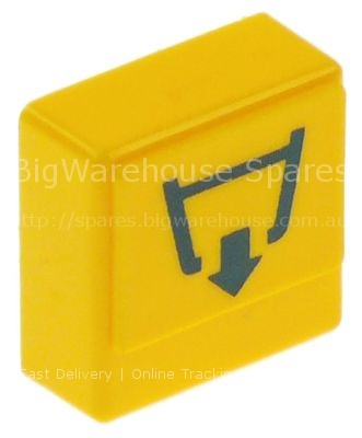 Push button size 23x23mm yellow drain pump