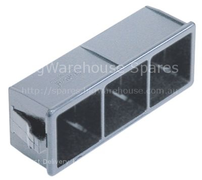 Element holder triple mounting measurements 28.5x77.5mm grey