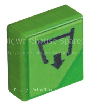 Push button size 23x23mm green drain pump