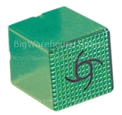 Indicator light lens size 23x23mm green washing cycle