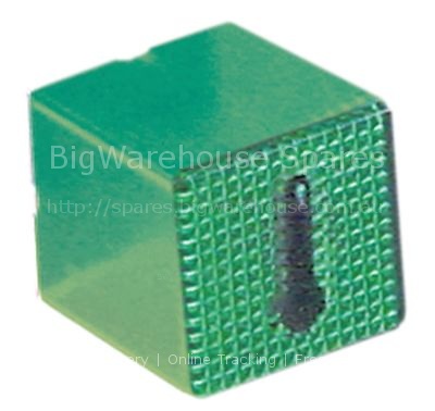 Indicator light lens size 23x23mm green temperature