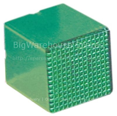 Indicator light lens size 23x23mm green