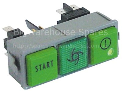 Switch combination mounting measurements 28,5x77,5mm square gree