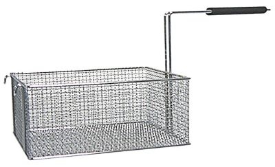 Fryer basket L1 290mm W1 235mm H1 120mm chrome-plated steel