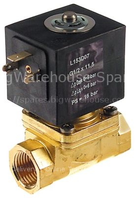Solenoid valve 2-ways 230VAC inlet 1/2" outlet 1/2" connection 1