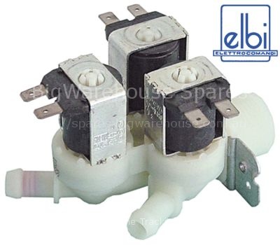 Solenoid valve triple straight 230VAC inlet 3/4" outlet 11,5mm t