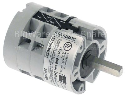Rotary switch 2 0-1 sets of contacts 3 type HD1603R000 600V 16A