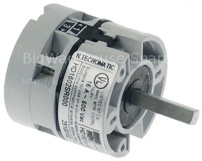 Rotary switch 2 0-1 sets of contacts 2 type HD1602R000 600V 16A