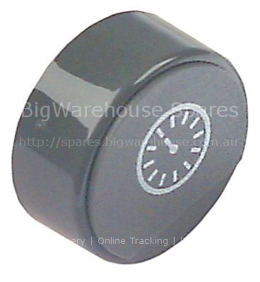 Push button ø 23mm grey clock no lens