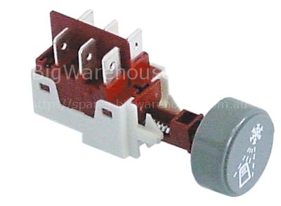 Momentary push switch round grey 2CO 250V 16A without frame rins
