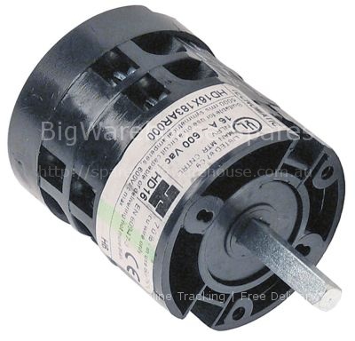 Rotary switch 1-0-2 4 groups type HD16X183AR000 600V 16A shaft ø