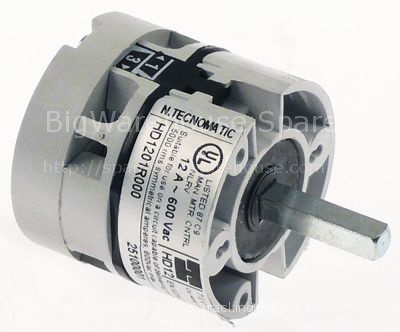 Rotary switch 2 0-1 sets of contacts 1 type HD1201R000 600V 12A