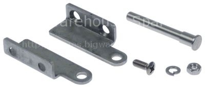 Hinge set mounting pos. left/right for dishwasher L 72mm W 25mm