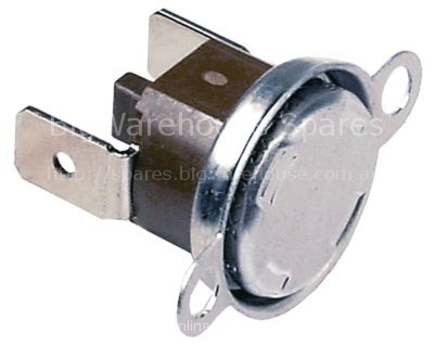 Bi-metal safety thermostat hole distance 23,8mm switch-off temp.