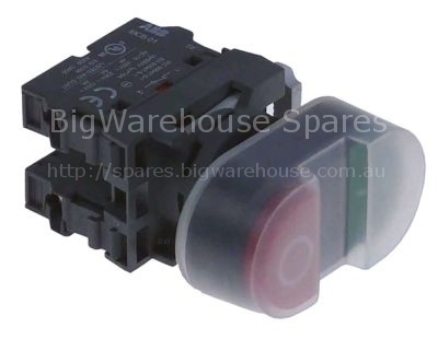 Momentary push switch mounting measurements ø22mm red/green 1NO/