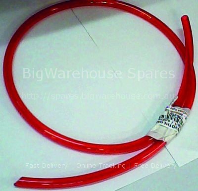 PVC hose without inserts red Polyform 6/2