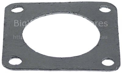 Gasket L 63mm W 63mm for flues ID ø 42mm graphite thickness 2mm