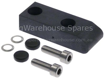 Guide bar W 30mm plastic L 83,5mm black H 19mm incl. screws, nut