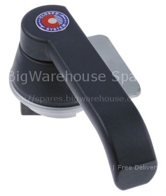 Handle latch right L 200mm handle material plastic