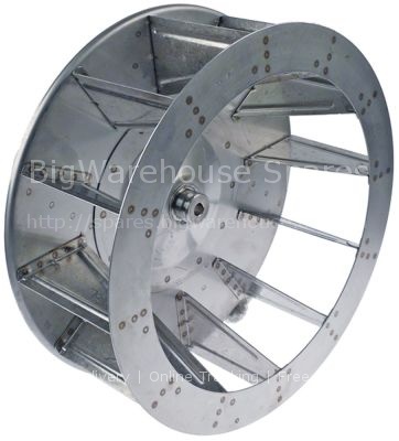 Fan wheel D1 ø 405mm H1 150mm blades 12 D2 ø 14mm D3 ø 17mm H2 2