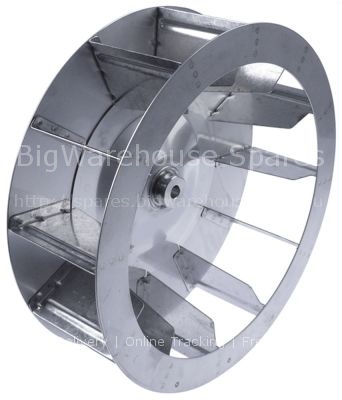 Fan wheel D1 ø 350mm H1 110mm blades 12 D2 ø 16,8mm D3 ø 13,2mm