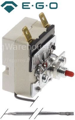 Safety thermostat switch-off temp. 340°C 1-pole 1NC 16A probe ø
