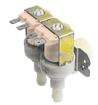 Solenoid valve double angled 230VAC inlet 3/4" outlet 11,5mm DN1