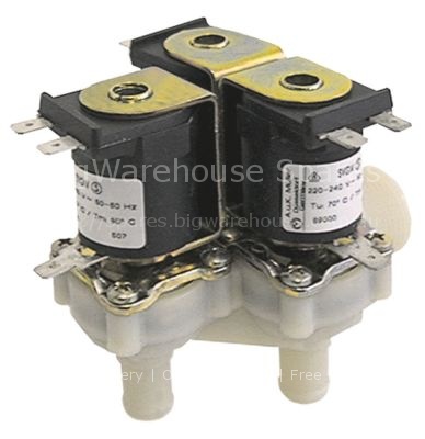 Solenoid valve triple angled 230VAC inlet 3/4" outlet 14,5mm DN1