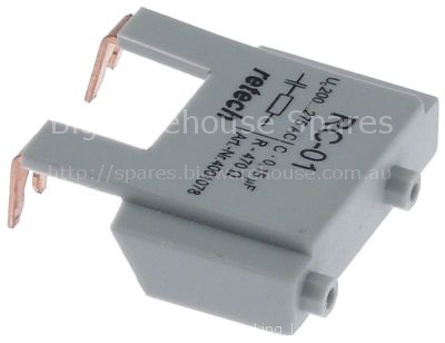 Interference suppression filter type  capacity 0,15µF L 37,5mm H