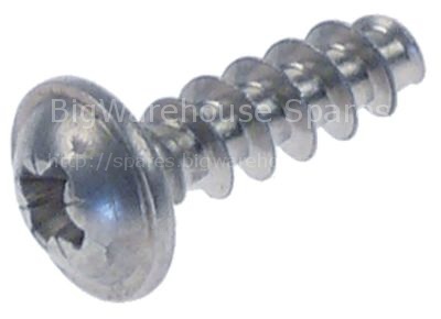 Screw ø 5mm L 19mm Qty 1 pcs intake Phillips for plastic