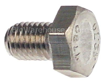 Hexagonal screw thread M10 thread L 16mm SS WS 17 Qty 1 pcs DIN
