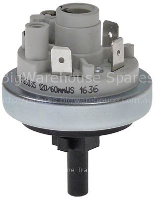 Pressure control pressure range 120/60mbar connection 6mm ø 45mm