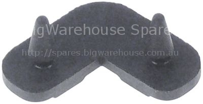 Rubber pad for basket holder L 40mm W 40mm H 4,5mm