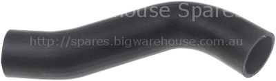Formed hose ID ø 60mm ED ø 72mm L 375mm S-shape Qty 1 black