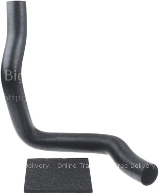 Formed hose ID ø 50mm ED ø 58mm L 630mm for drain EPDM warewashi