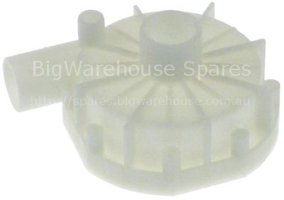 Pump cover HANNING inlet ø 28 mm outlet ø 26 mm turn direction l