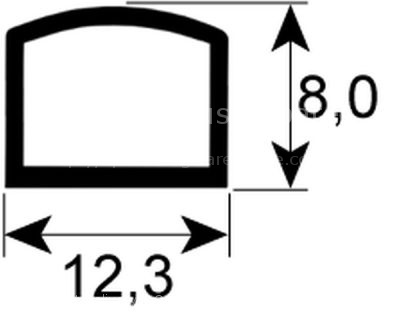 Door seal L 550mm W 445mm silicone long side open