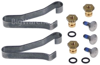 Leaf spring repair set mounting pos. right/left L 77mm W 9mm