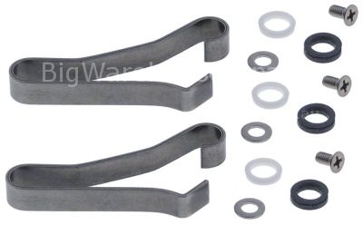 Leaf spring repair set mounting pos. left/right L 73mm W 9mm