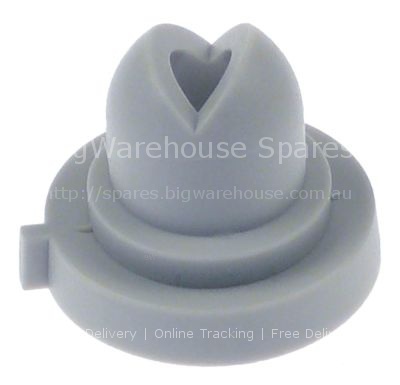 Wash jet mounting pos. upper/lower H 16mm ø 20mm inclined