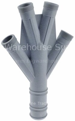 Wash distributor mounting pos. upper ø 50mm L 345mm plastic thre