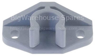Clip for wash arm support L 64,5mm W 23,5mm H 32mm seat ø 16mm