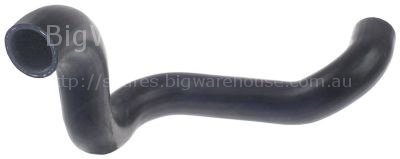 Formed hose ext. ø 61 ID ø 50mm L 380mm EPDM warewashing black