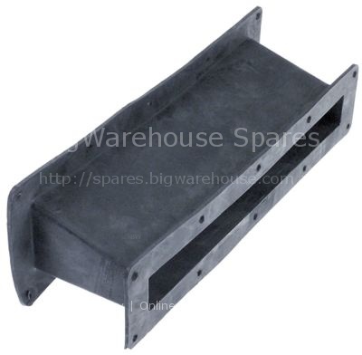 Formed hose L 95mm EPDM warewashing black W 330mm H 65mm