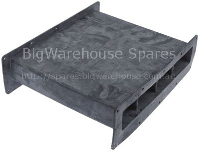 Formed hose L 275mm EPDM warewashing black W 328mm H 95mm