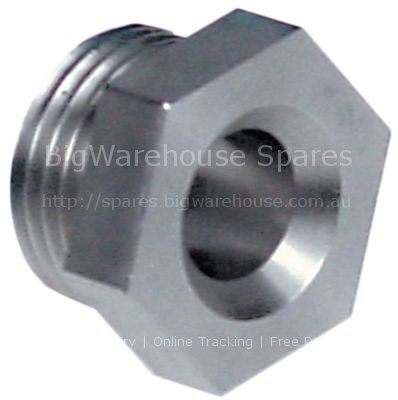 Bushing for rinse arm thread 1/2" ø 11,3mm H 17mm SS