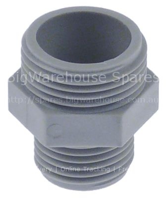 Connecting fitting thread 1/2" ET / 3/4" ET H 32mm WS 27 plastic