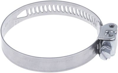 Hose clamp stainless steel ø 47-67mm width 12mm Qty 1 pcs