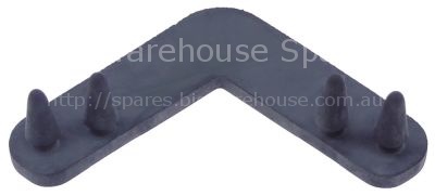 Rubber pad L 63mm H 17,5mm W 63mm