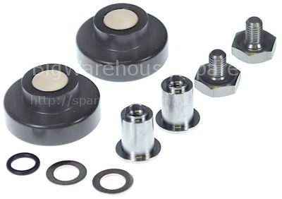 Roller set ø 43mm H 21mm for hood linkage